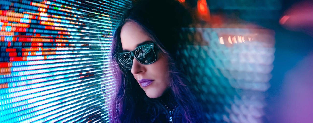 gen-z individual wearing sunglasses