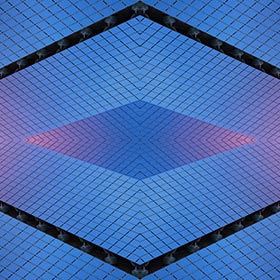 blue and black squares showing futuristic look