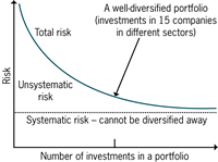 Risk reduction effect of diversification example image