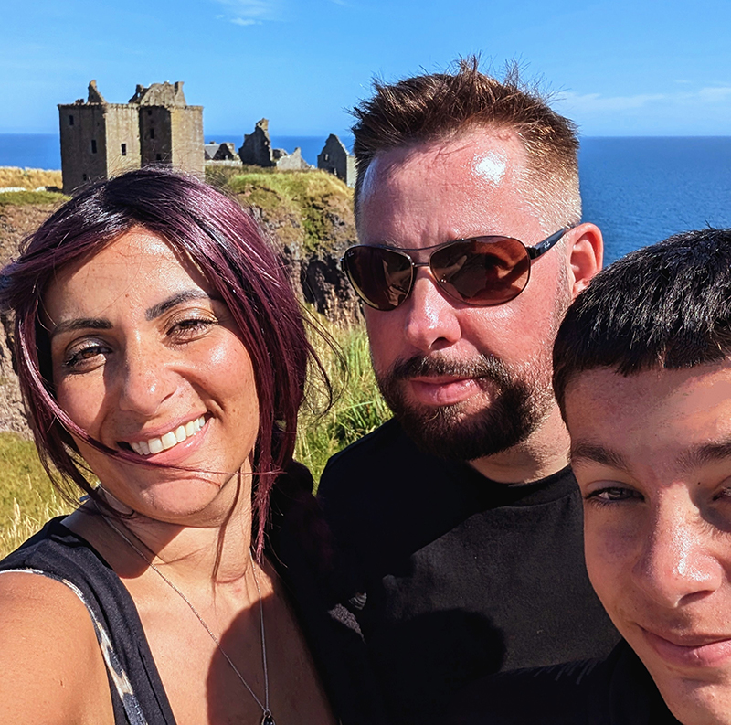 Natalia with her husband and son