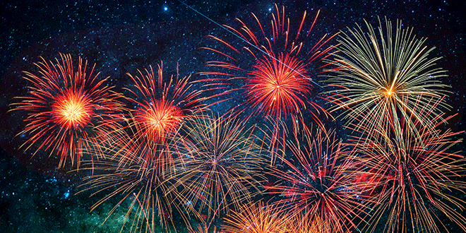 Colourful fireworks Colourful fireworks