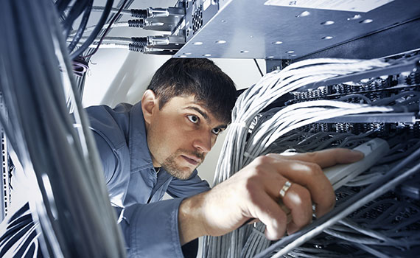 IT man, putting together a new office network
