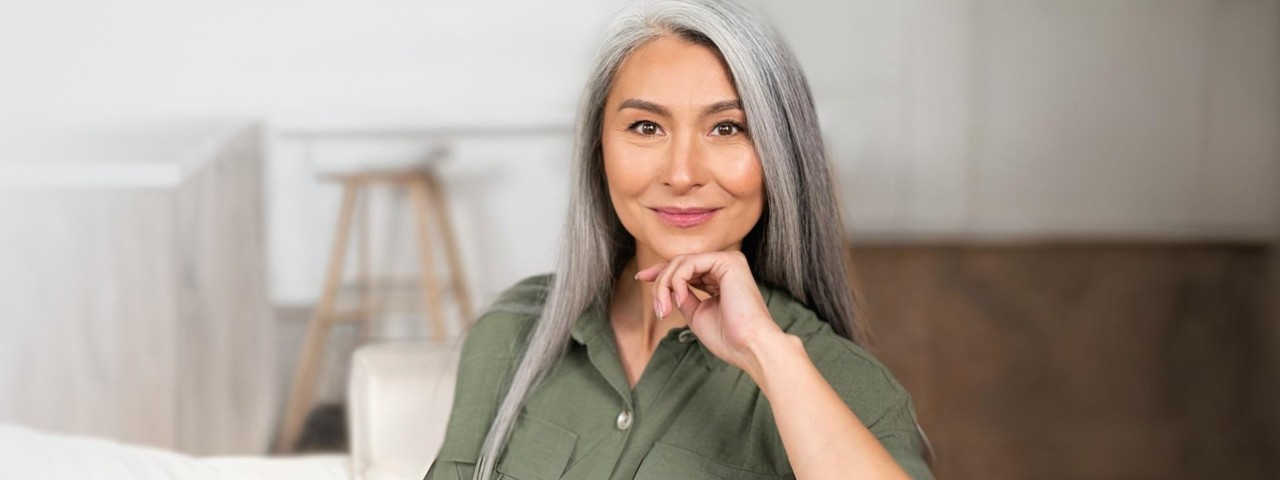 smiling older person looking to camera