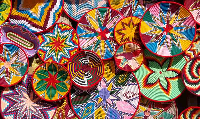 colourful discs in a pile