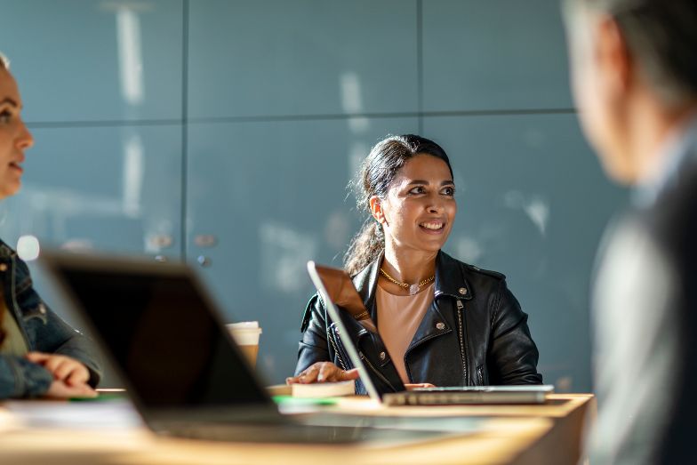 Student studying with friends