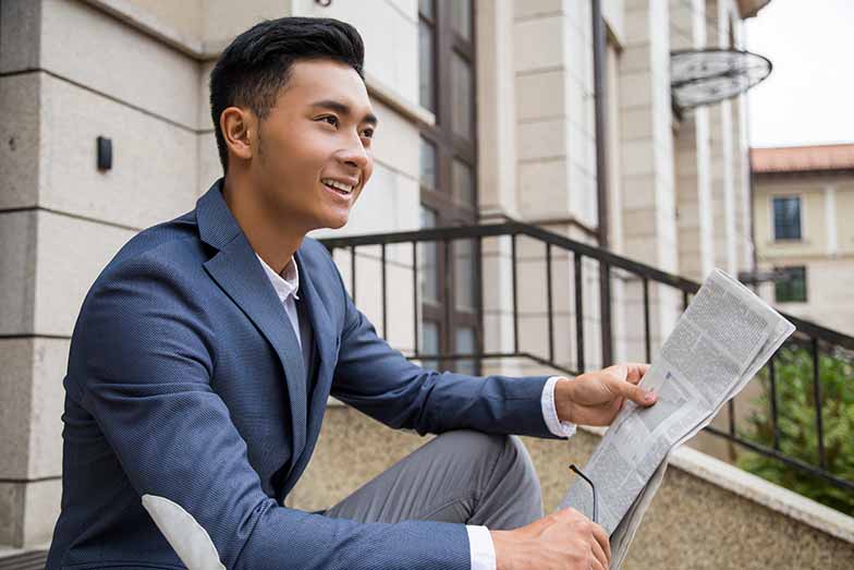 businesswoman smiling
