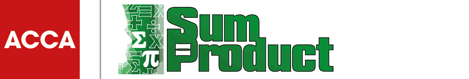 ACCA logo and Sum Product logo