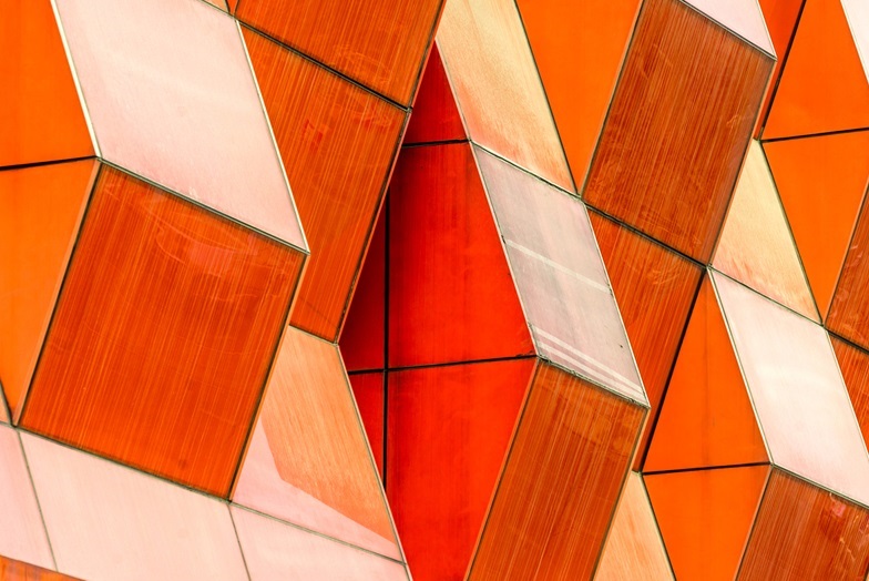 Detail shot of modern architecture façade