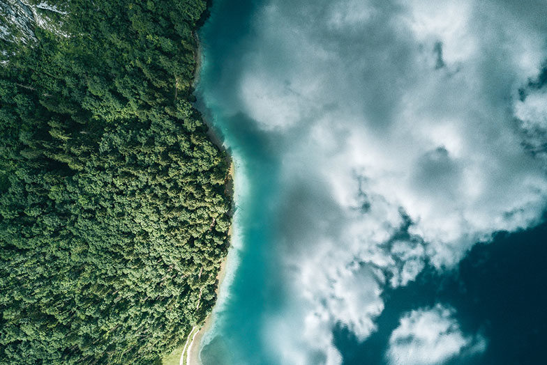 View of an Island above sky