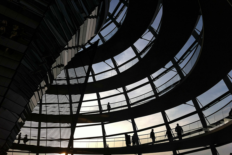 Interior of modern building