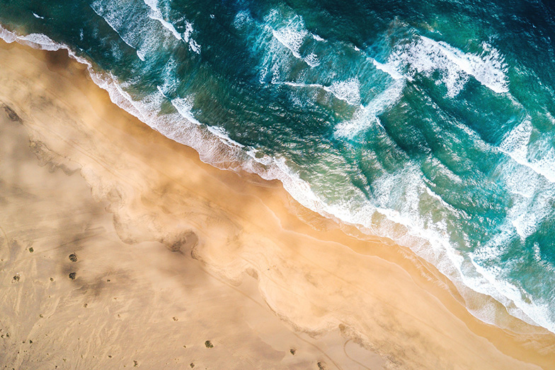 Seashore from above