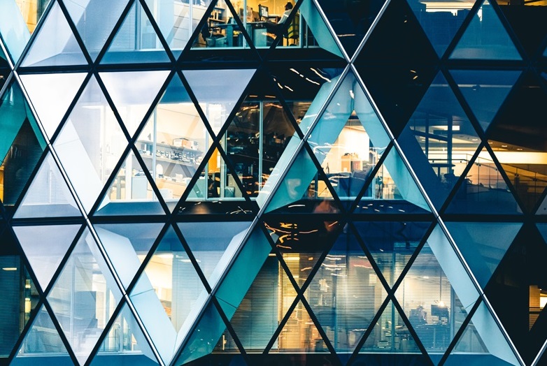 Gherkin building exterior abstract