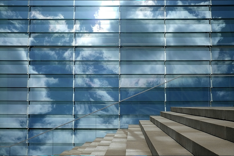An external staircase
