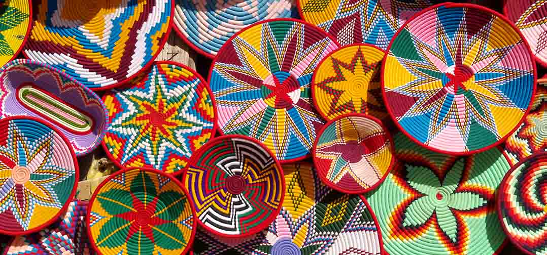 colourful discs in a pile