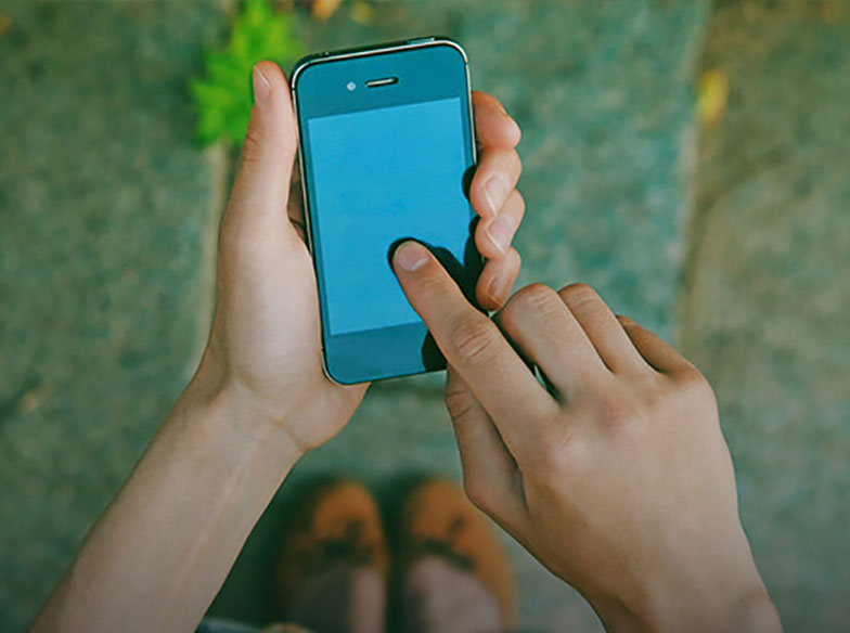 Person focusing on something