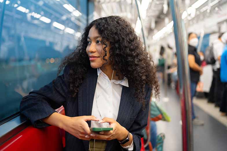 businesswoman smiling